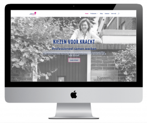 Voorbeeld site Kiezen voor Kracht op een Imac voor portfolio
