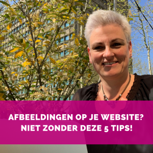 Helen achter computer - blog Afbeeldingen op je website? Niet onder deze 5 tips!