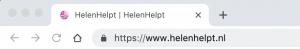 Slotje en https op website HelenHelpt doordat er een ssl certificaat is geïnstalleerd
