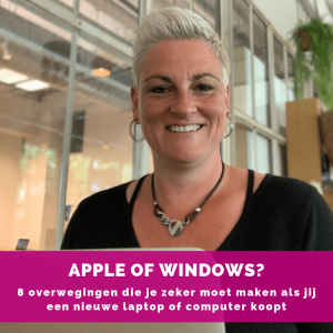 Helen achter Macbook - Blog Apple of Windows?