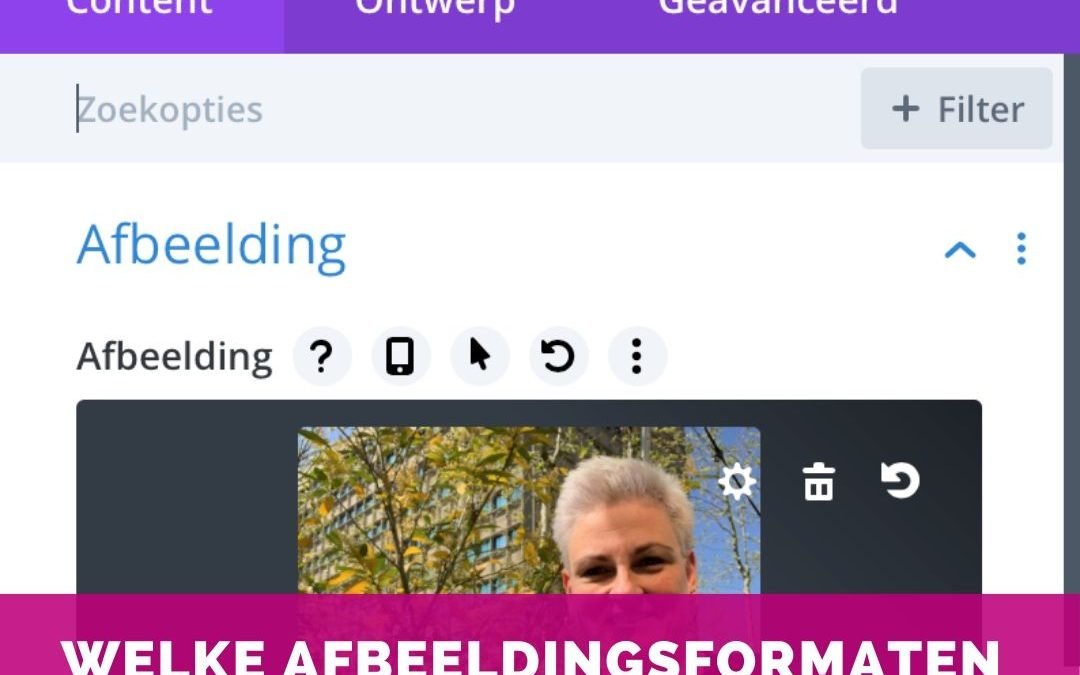 Welke afbeeldingsformaten gebruik je in Divi?