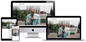 Weergave website van Mark Westhovens op iMac, Macbook, iPad en Iphone - Portfolio HelenHelpt