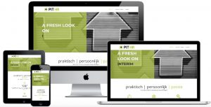 Weergave website van Pit HR op iMac, Macbook, iPad en Iphone Portfolio HelenHelpt